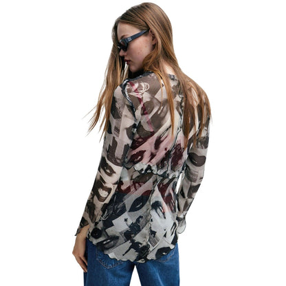 Multicoloured - Back - Hugo Womens-Ladies Etheria Regular Blouse