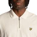 White - Side - Lyle & Scott Mens Textured Polo Shirt