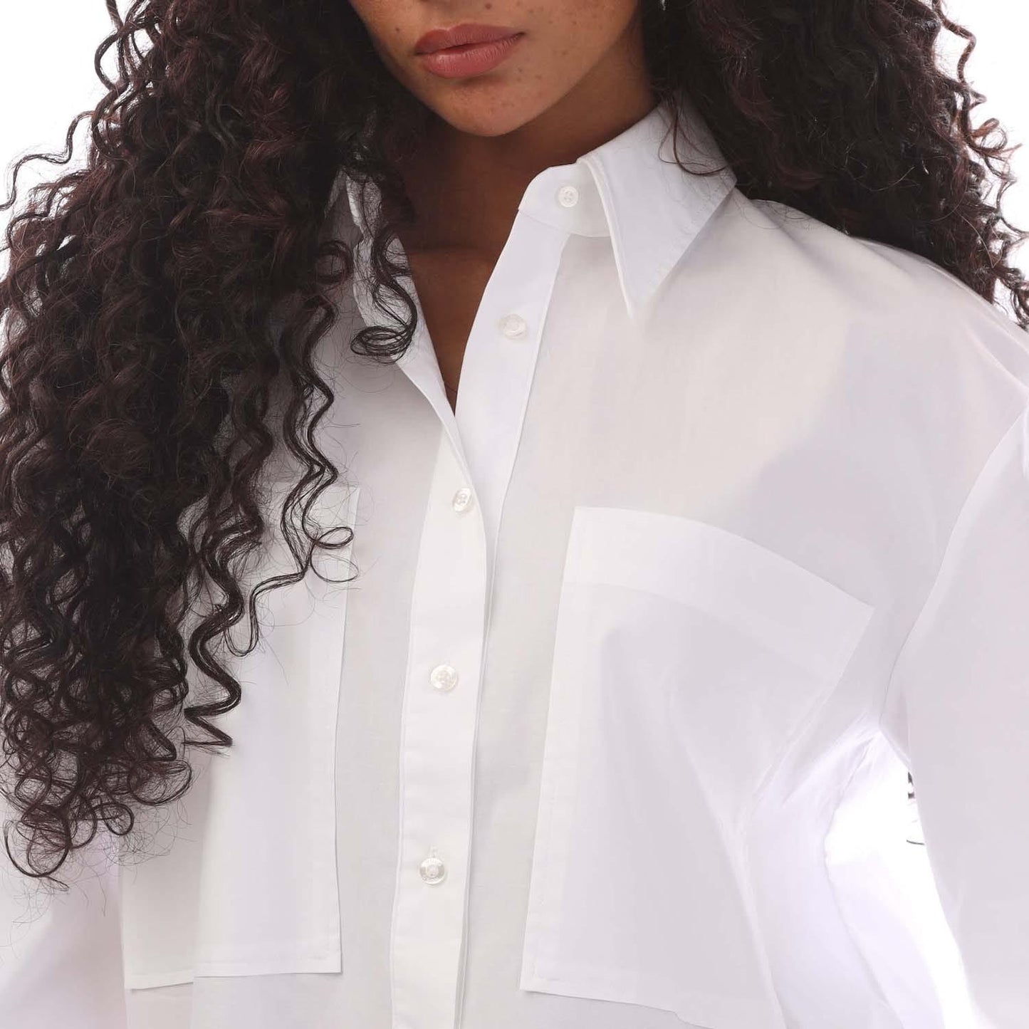 White - Side - Hugo Boss Womens-Ladies Emita Blouse