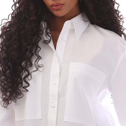 White - Side - Hugo Boss Womens-Ladies Emita Blouse