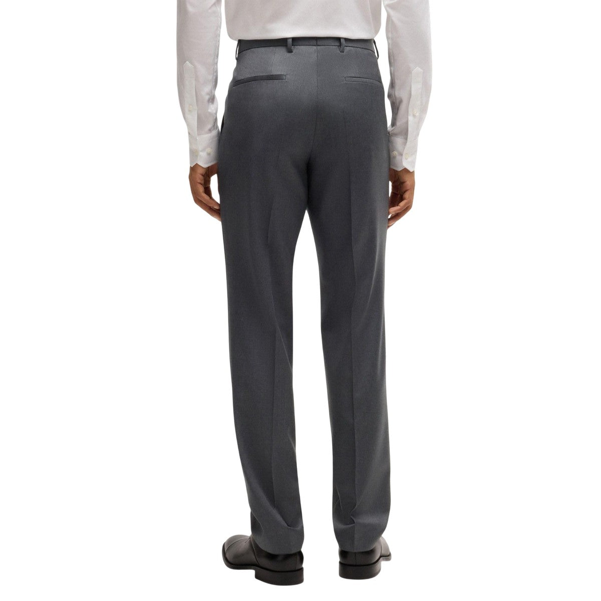 Grey - Back - Boss Mens H-Lenon Regular Trousers
