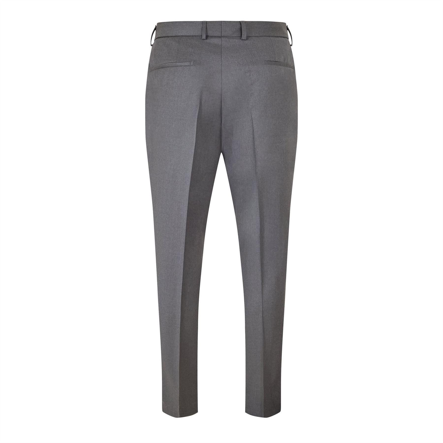 Dark Grey - Back - Boss Mens H-Lenon Regular Trousers
