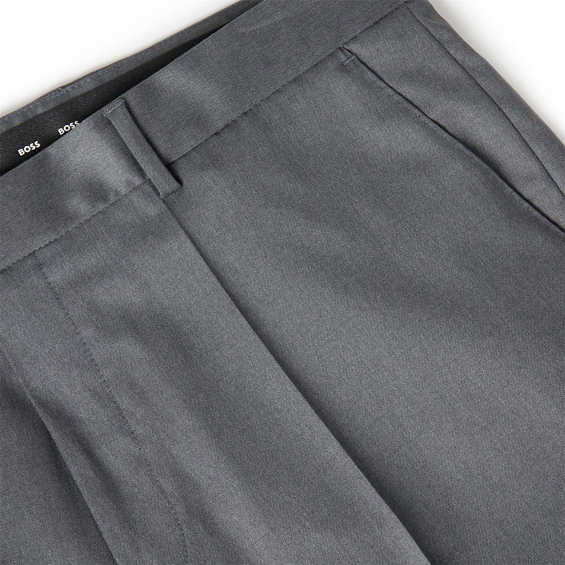 Dark Grey - Side - Boss Mens H-Lenon Regular Trousers