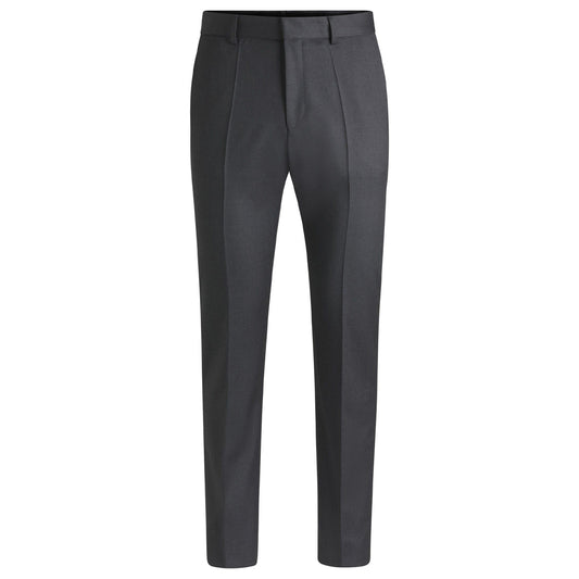Grey - Front - Boss Mens H-Lenon Regular Trousers