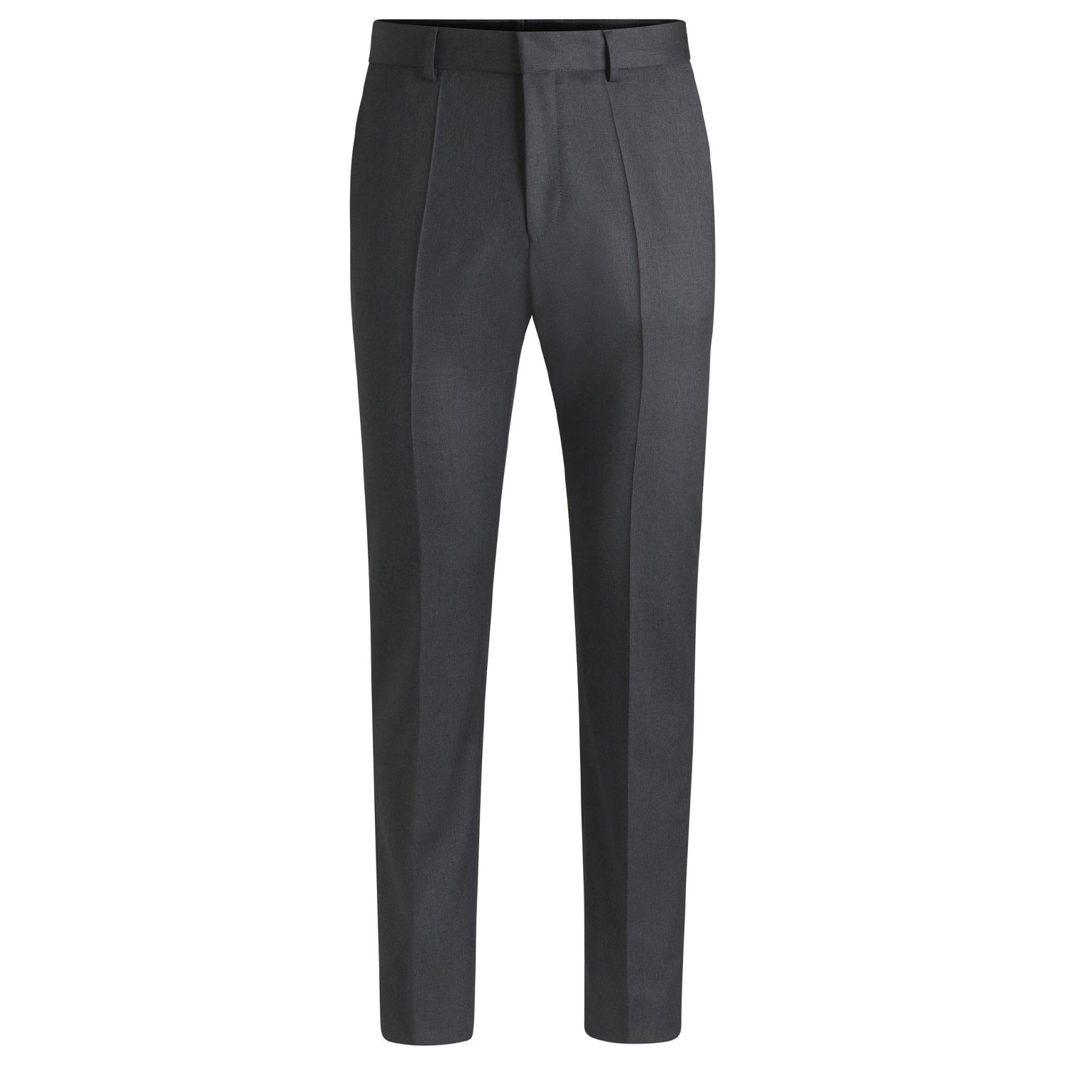 Grey - Front - Boss Mens H-Lenon Regular Trousers