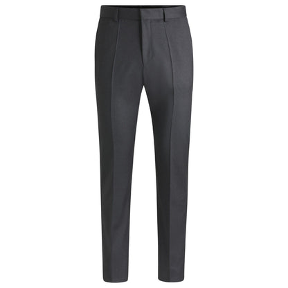 Grey - Front - Boss Mens H-Lenon Regular Trousers
