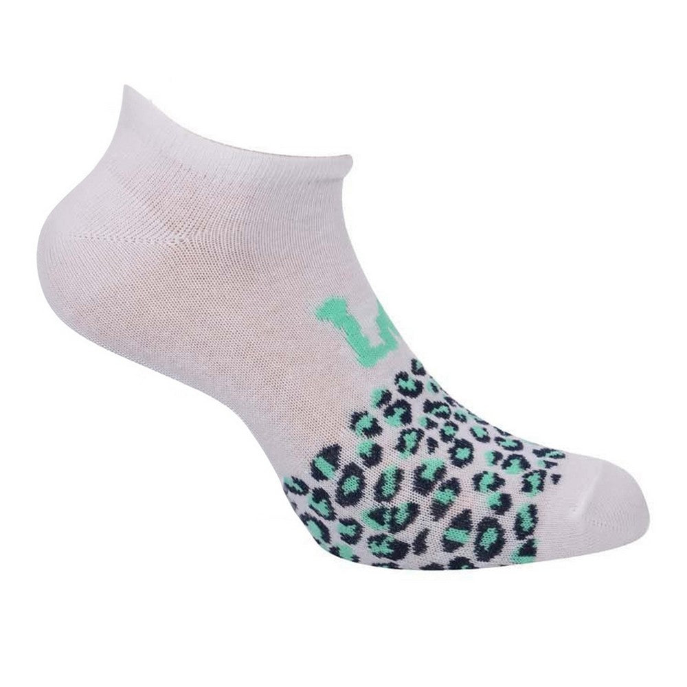White - Back - Lee Unisex Adult Leopard Print Liner Socks (Pack of 3)