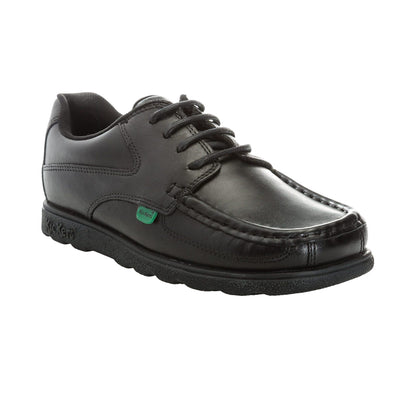 Black - Front - Kickers Boys Fragma Lace Up Shoes