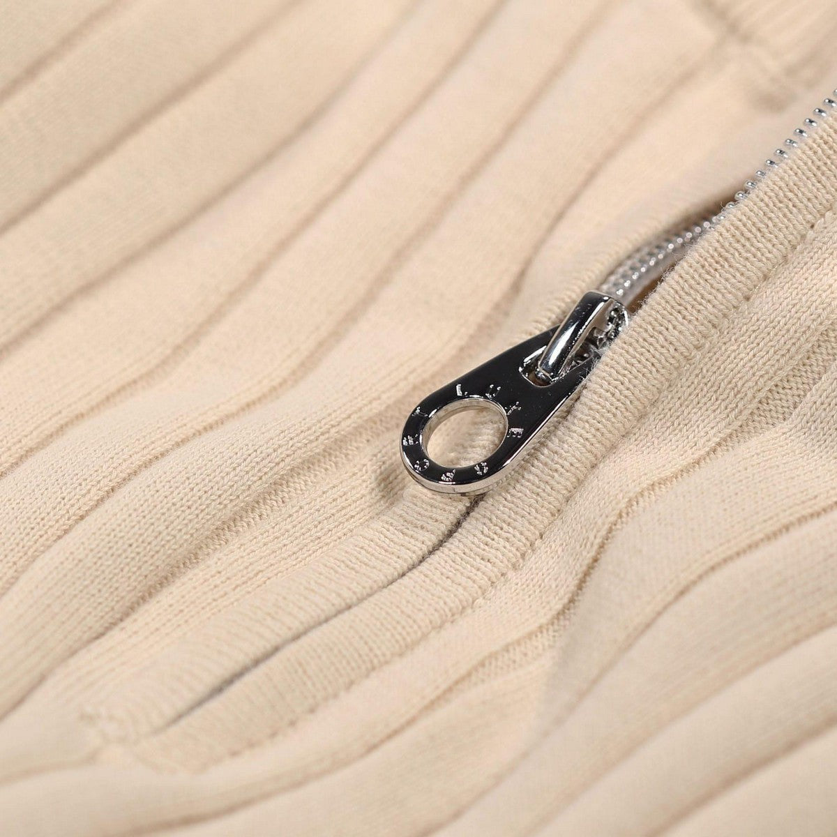 Beige - Side - Luke 1977 Mens Tickler Ribbed Funnel Neck Sweatshirt