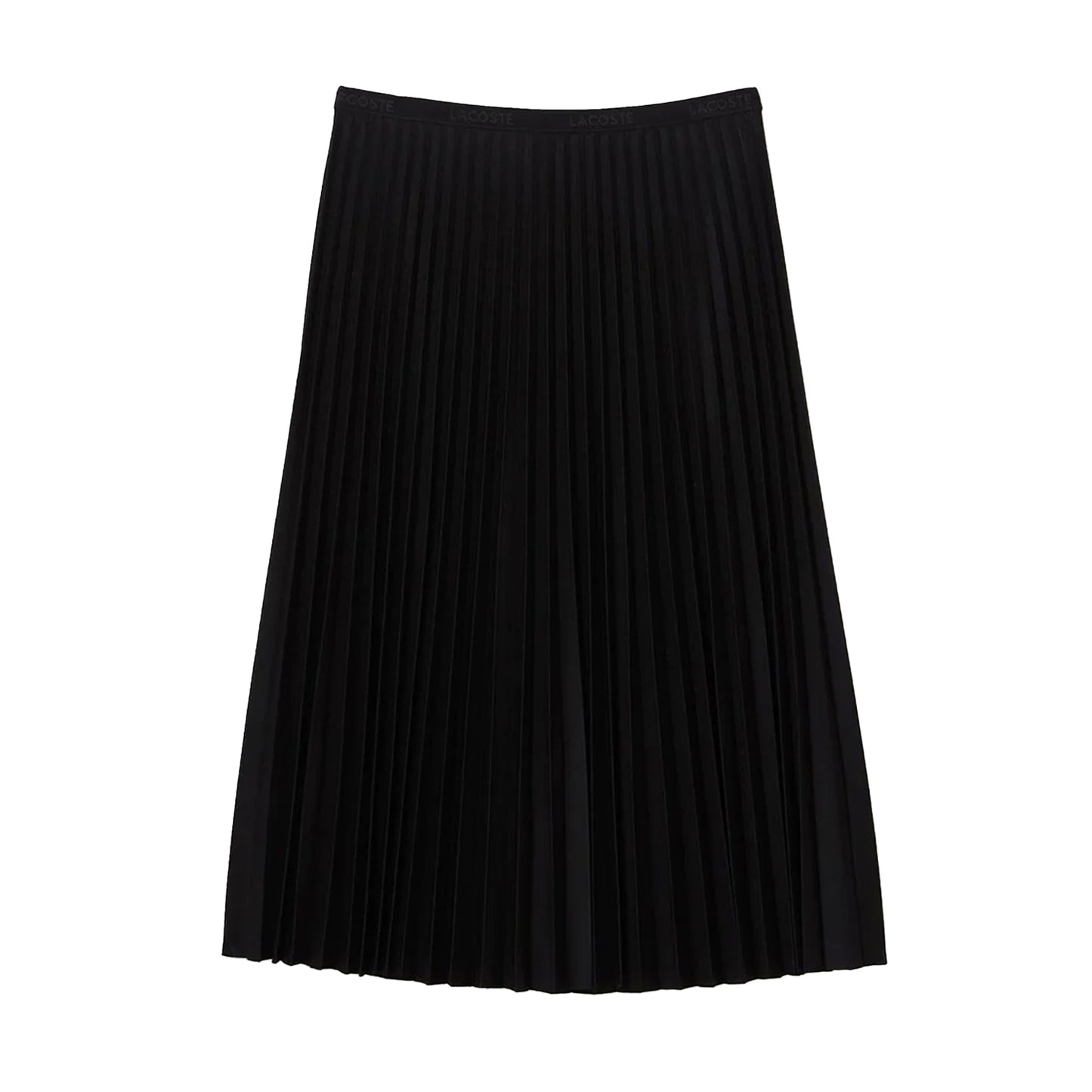Black - Front - Lacoste Womens-Ladies Fluid Pleated Elasticated Waist Skirt