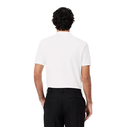 White - Back - Lacoste Mens Pique Stretch Slim Polo Shirt