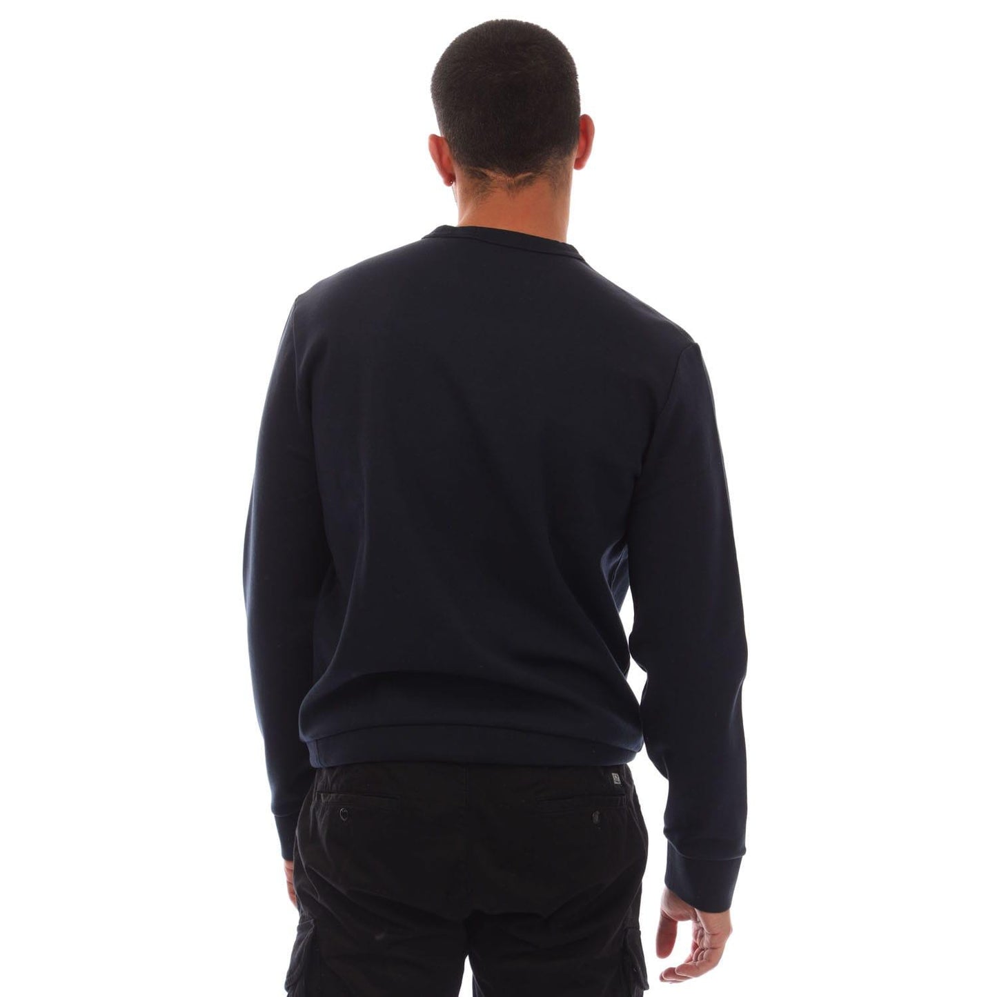 Navy - Back - Ralph Lauren Mens Embroidered Logo Knitted Sweatshirt