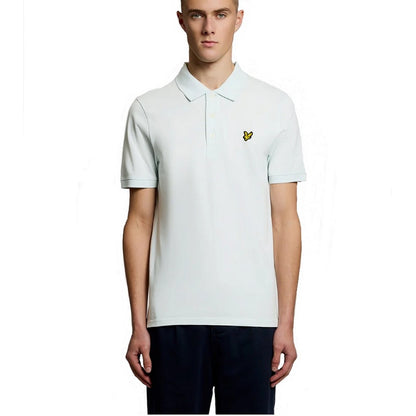 Blue - Back - Lyle & Scott Mens Micro Argyle Polo Shirt