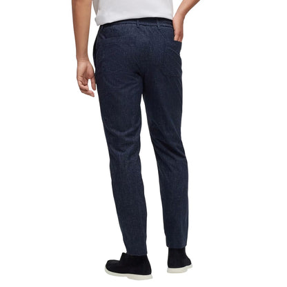 Blue - Back - Boss Mens Water Repellent Slim Trousers