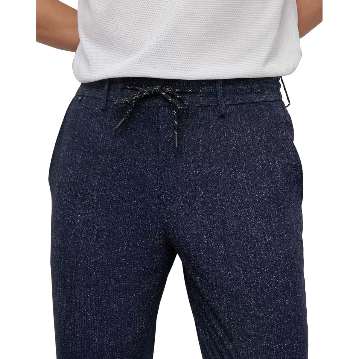 Blue - Side - Boss Mens Water Repellent Slim Trousers