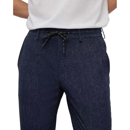 Blue - Side - Boss Mens Water Repellent Slim Trousers