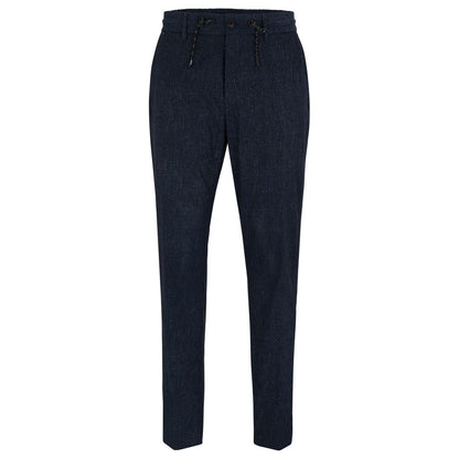 Blue - Front - Boss Mens Water Repellent Slim Trousers