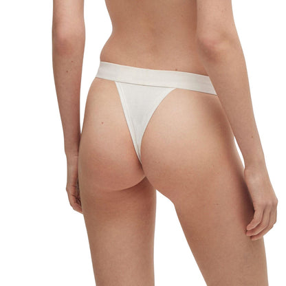 Natural-Red - Back - Hugo Womens-Ladies Logo Thong