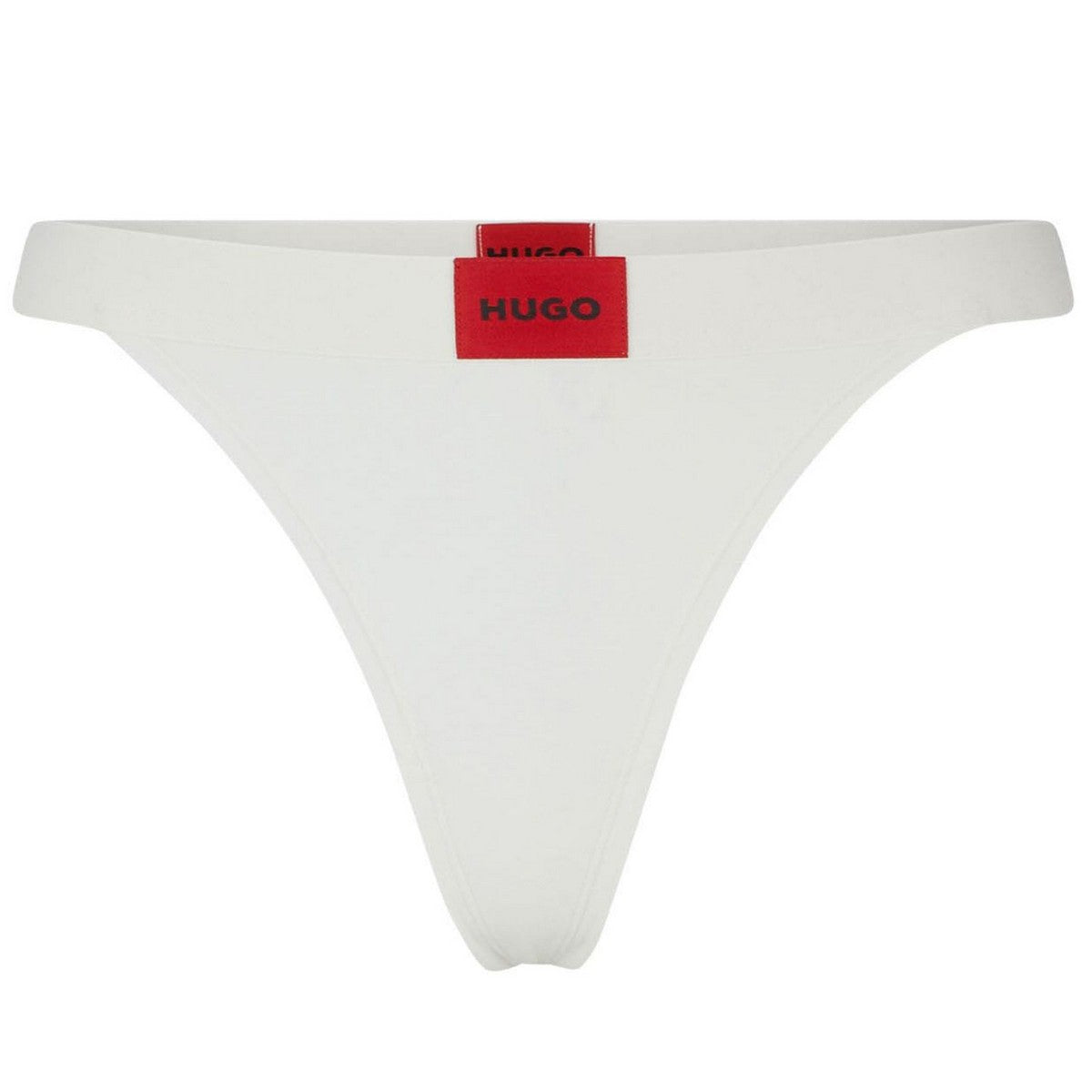 Natural-Red - Front - Hugo Womens-Ladies Logo Thong