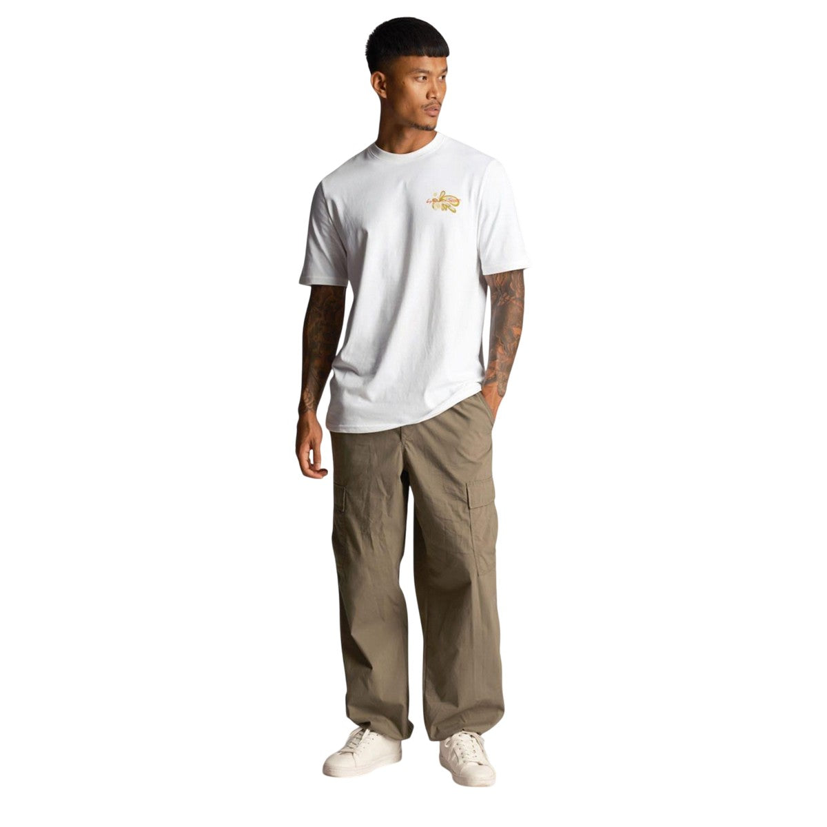 White - Pack Shot - Lyle & Scott Mens Graphic T-Shirt