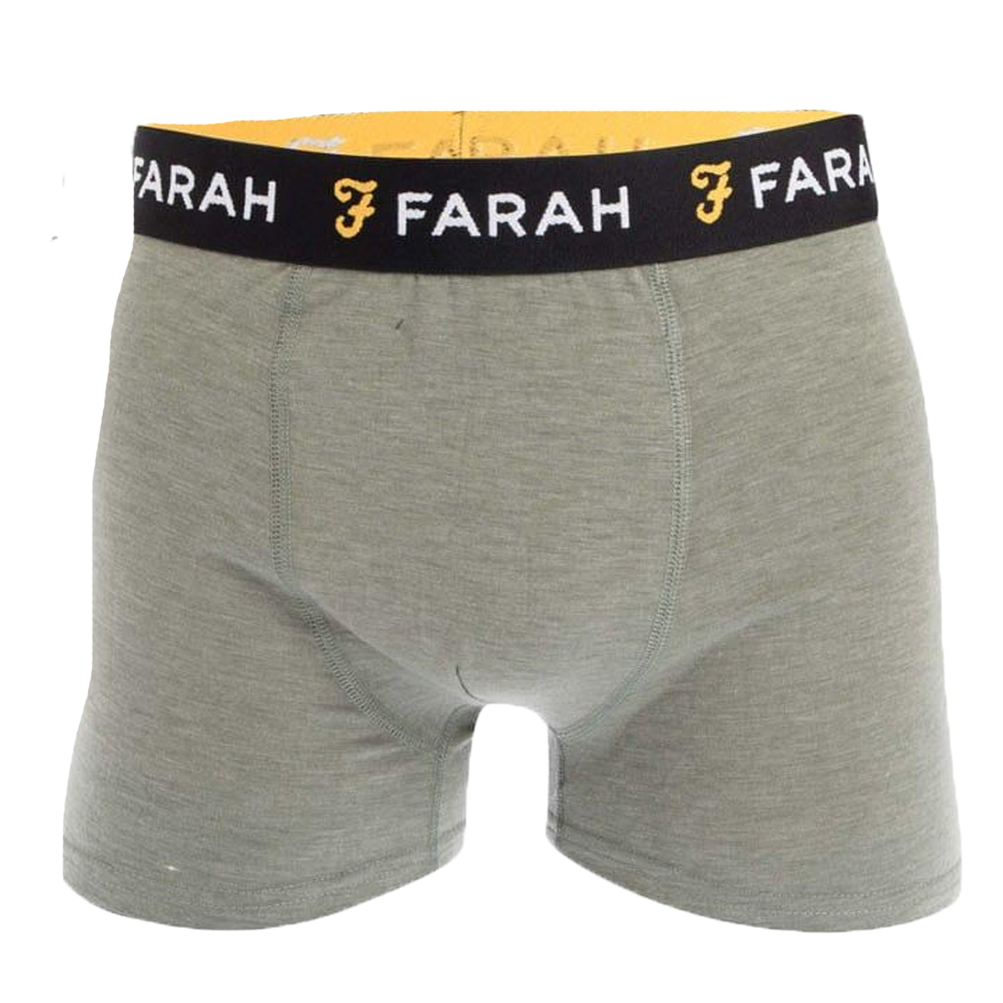 Olive-Black-Light Grey-Dark Grey - Back - Farah Mens Ronson Boxer Shorts (Pack of 5)