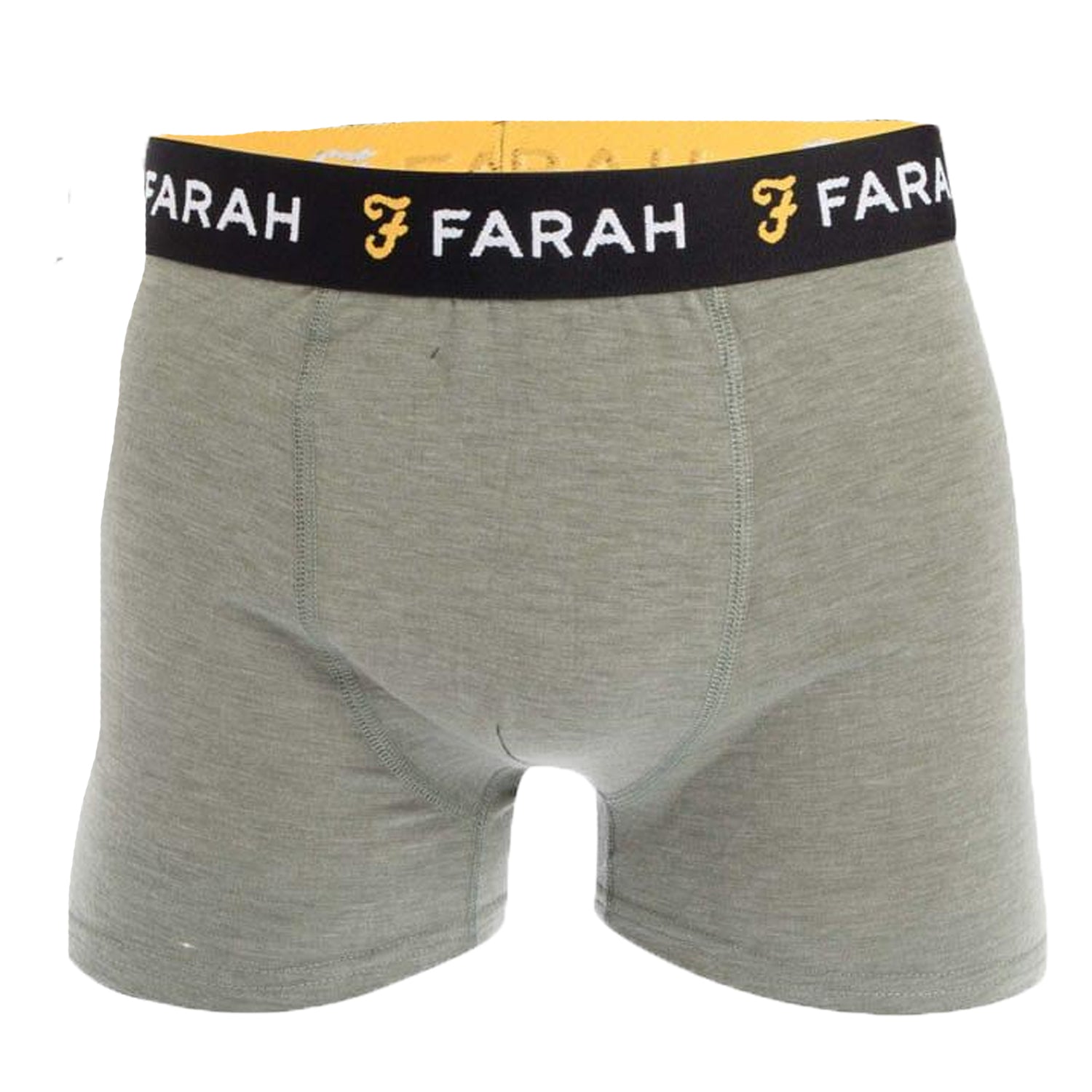 Olive-Black-Light Grey-Dark Grey - Back - Farah Mens Ronson Boxer Shorts (Pack of 5)