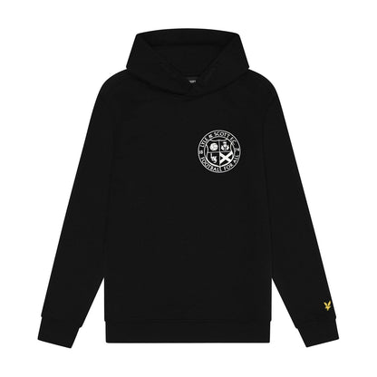 Black - Front - Lyle & Scott Childrens-Kids Football Logo Hoodie