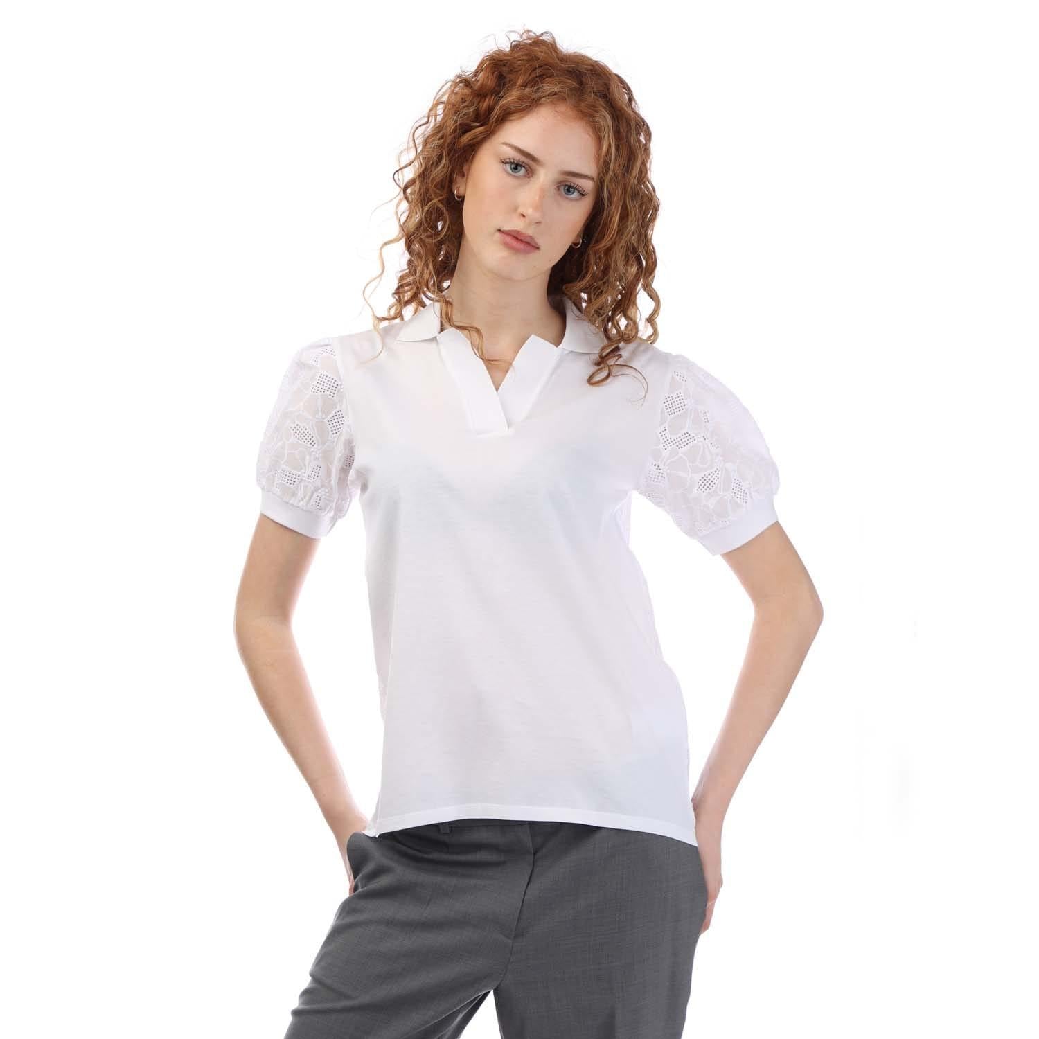 White - Lifestyle - Boss Womens-Ladies Edias Top
