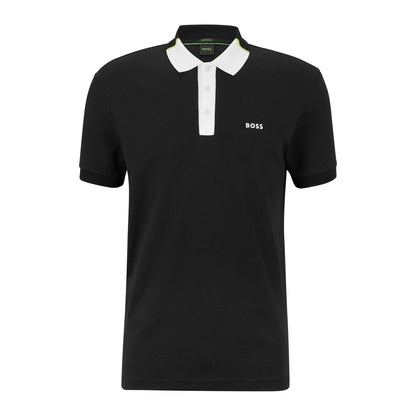 Black - Front - Boss Mens Paddy 3 Polo Shirt