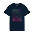 Navy - Front - Lyle & Scott Childrens-Kids Birds Of Lyle Dotted T-Shirt
