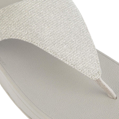 Silver - Side - FitFlop Womens-Ladies Lottie Glitzy Sandals