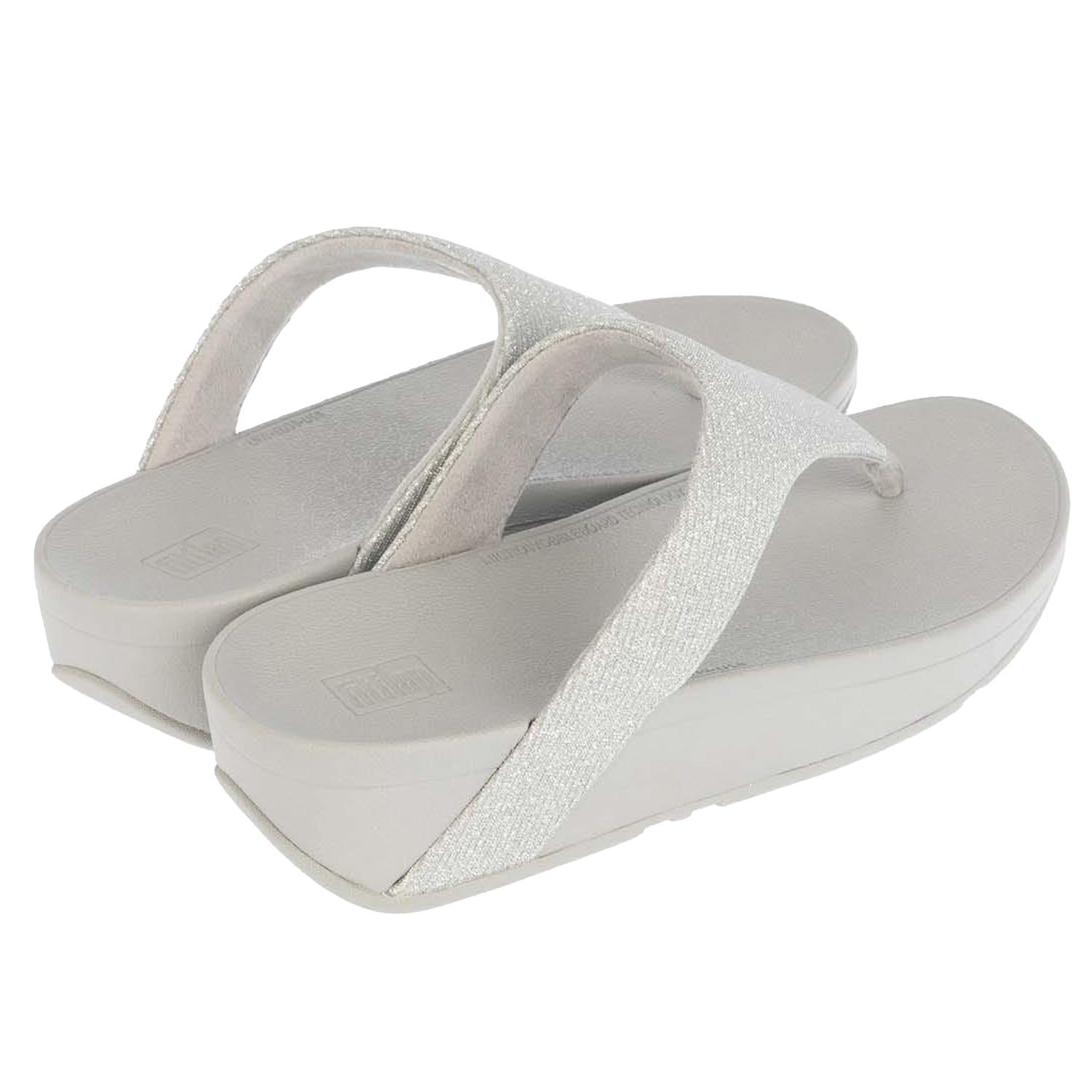 Silver - Back - FitFlop Womens-Ladies Lottie Glitzy Sandals