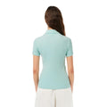 Mint - Back - Lacoste Womens-Ladies L.12.D Ribbed Slim Polo Shirt