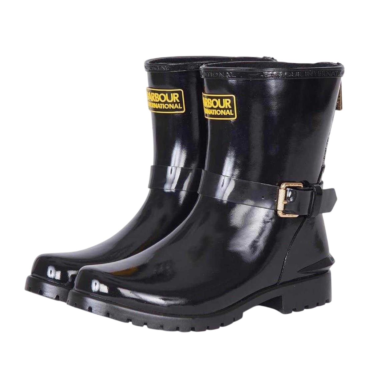 Black - Side - Barbour Womens-Ladies Wellington Boots