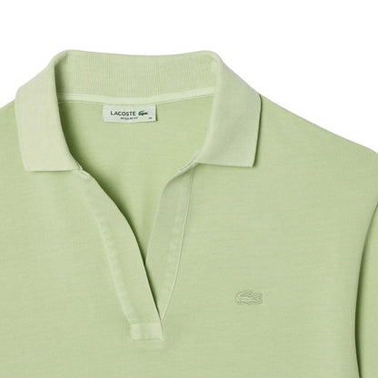 Green - Back - Lacoste Womens-Ladies Natural Dyed Regular Polo Shirt