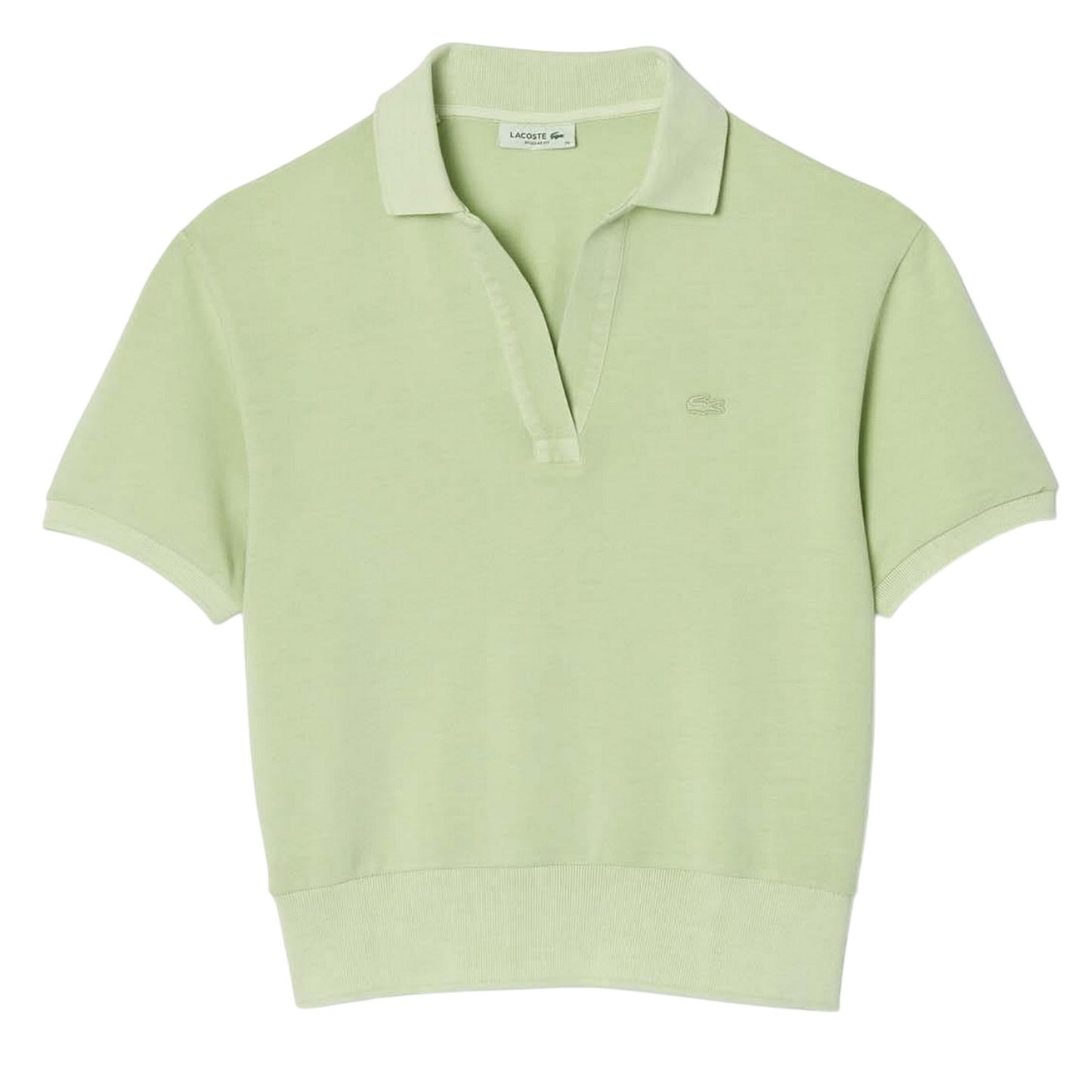 Green - Front - Lacoste Womens-Ladies Natural Dyed Regular Polo Shirt