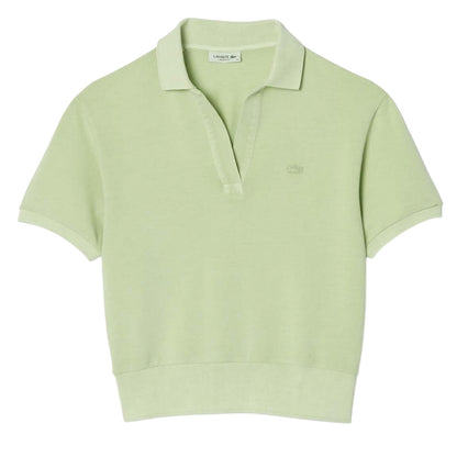 Green - Front - Lacoste Womens-Ladies Natural Dyed Regular Polo Shirt