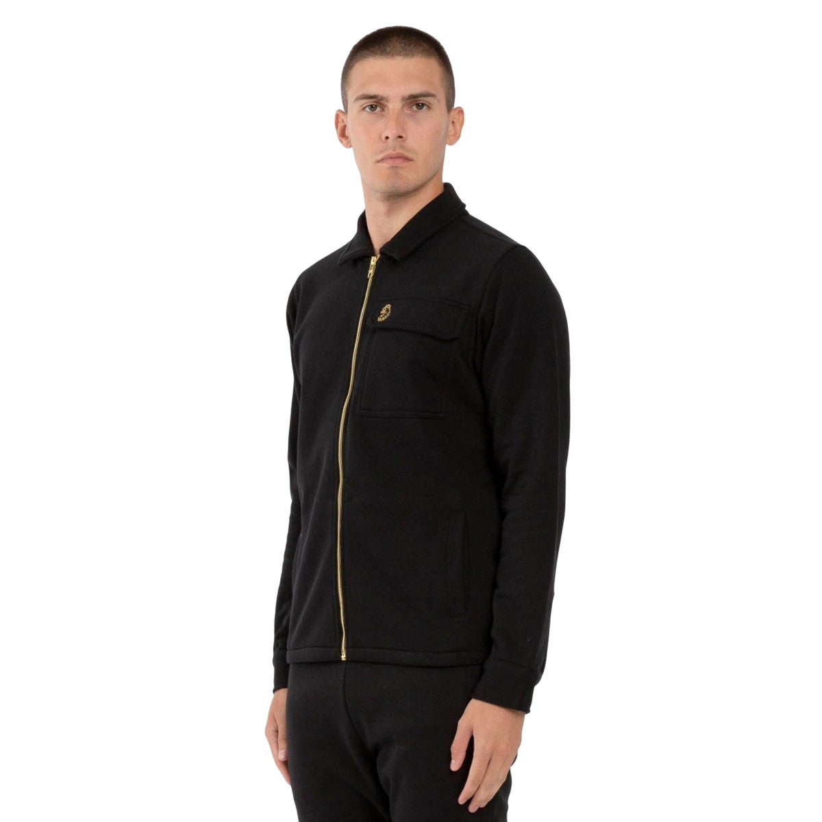 Black - Side - Luke 1977 Mens Knockhill Zipped Jacket