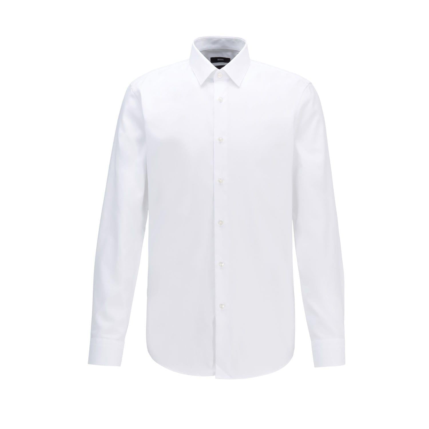 White - Front - Hugo Mens Isko Shirt