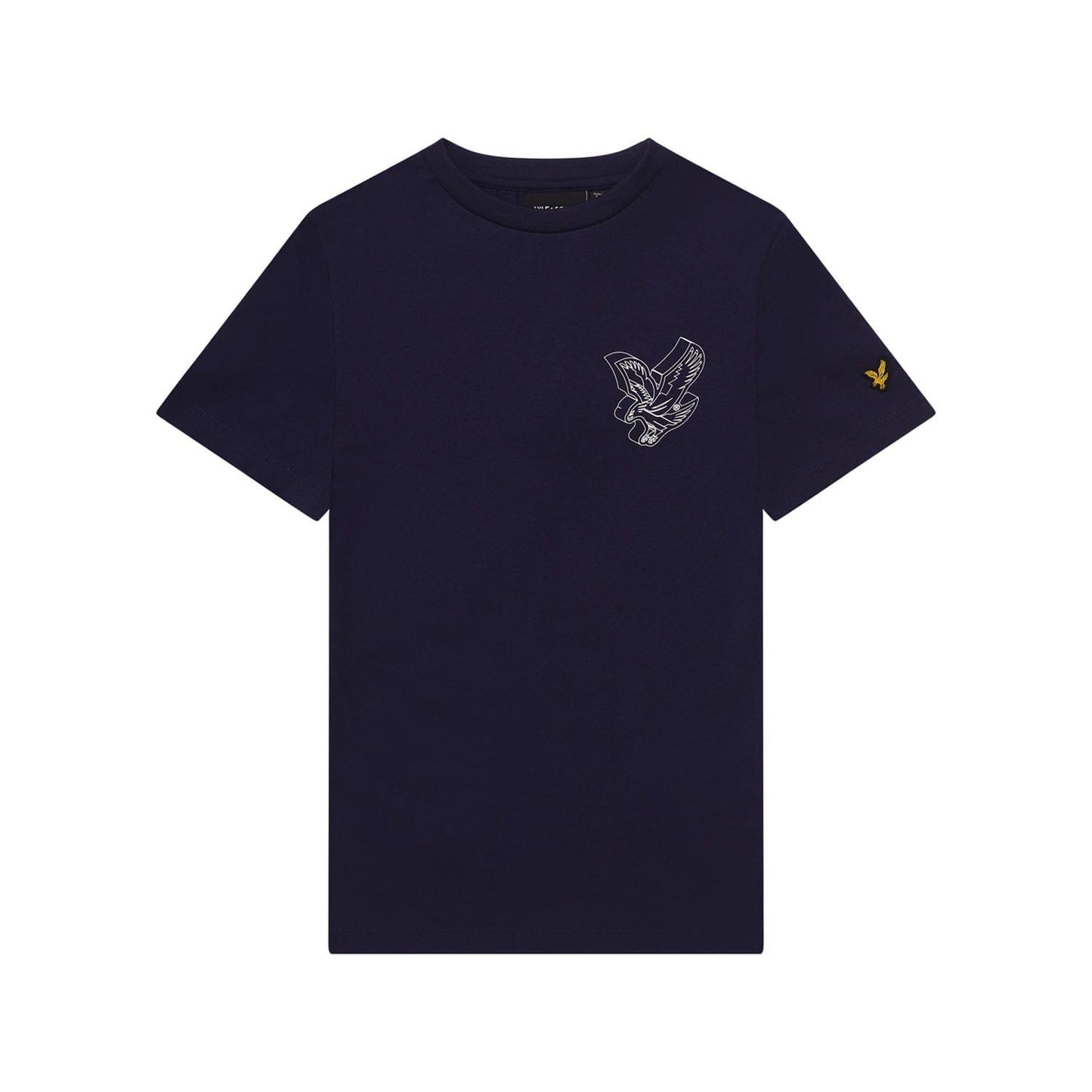 Navy - Front - Lyle & Scott Childrens-Kids Birds Of Lyle 3D T-Shirt