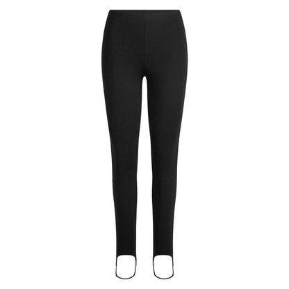 Obsidian Black - Front - Skims Womens The Essential Collection High Waist Stirrup Legging