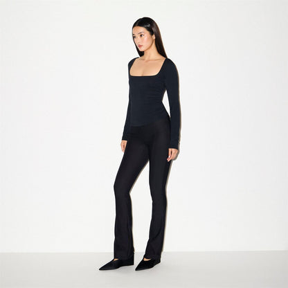 Onyx - Pack Shot - SKIMS Womens Body Skinny Flare Leggings