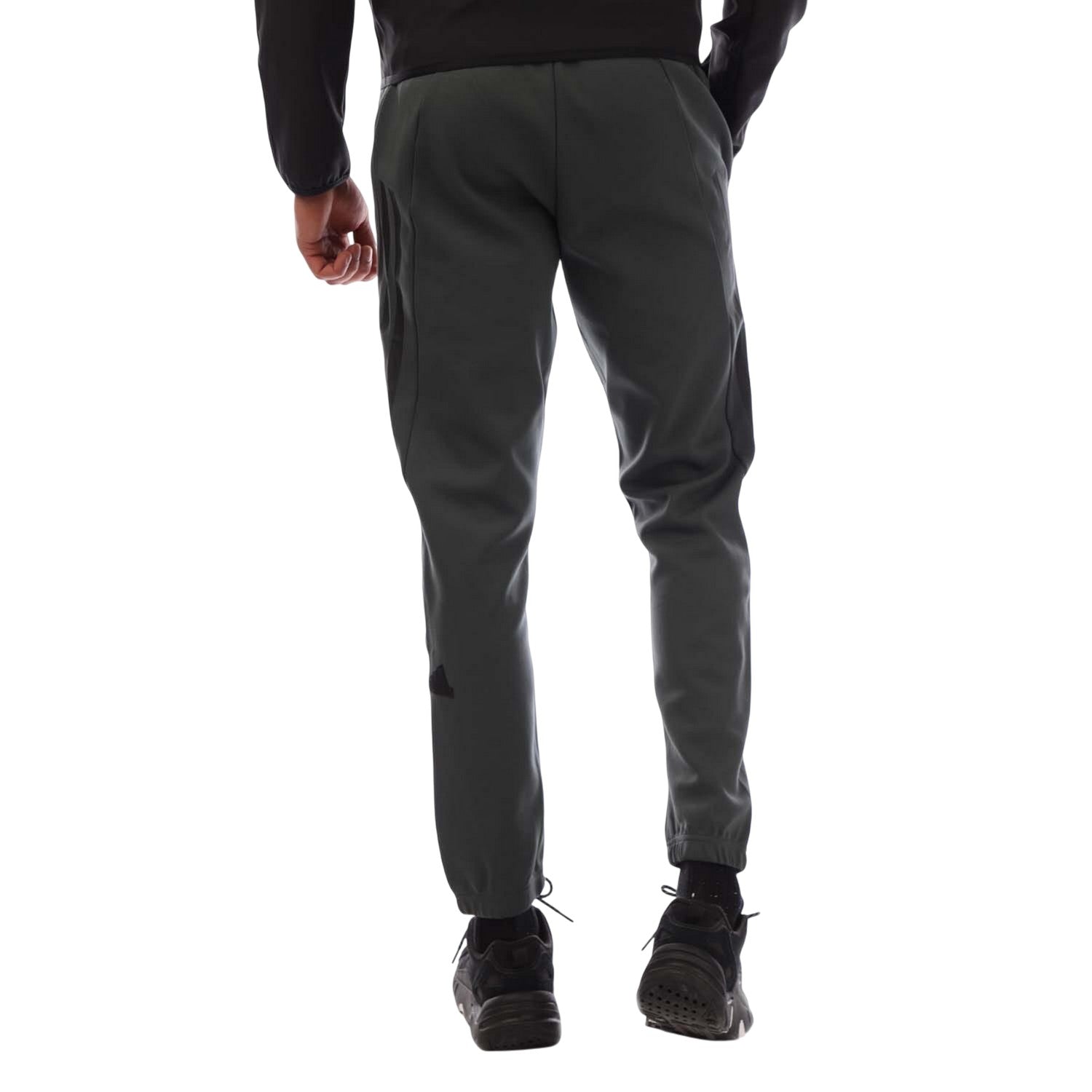 Green - Back - Adidas Mens Future Icons 3 Stripes Jogging Bottoms
