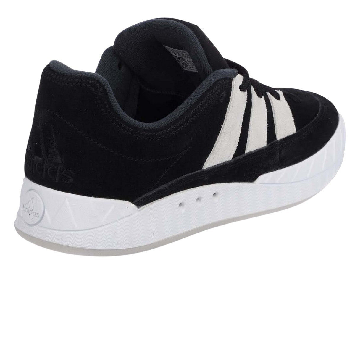 Black-White - Pack Shot - Adidas Mens Adimatic Suede Trainers