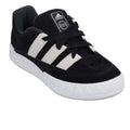 Black-White - Front - Adidas Mens Adimatic Suede Trainers