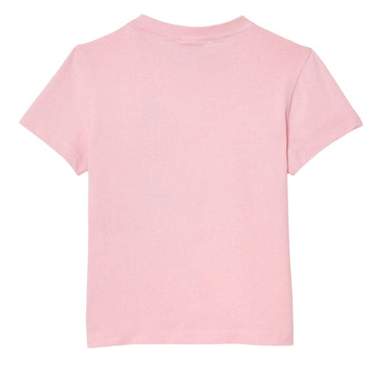 Pink - Back - Lacoste Childrens-Kids Argyle T-Shirt