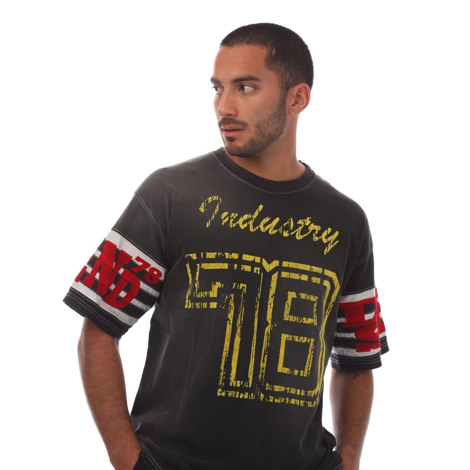 Black - Side - Diesel Mens T-Bost T-Shirt