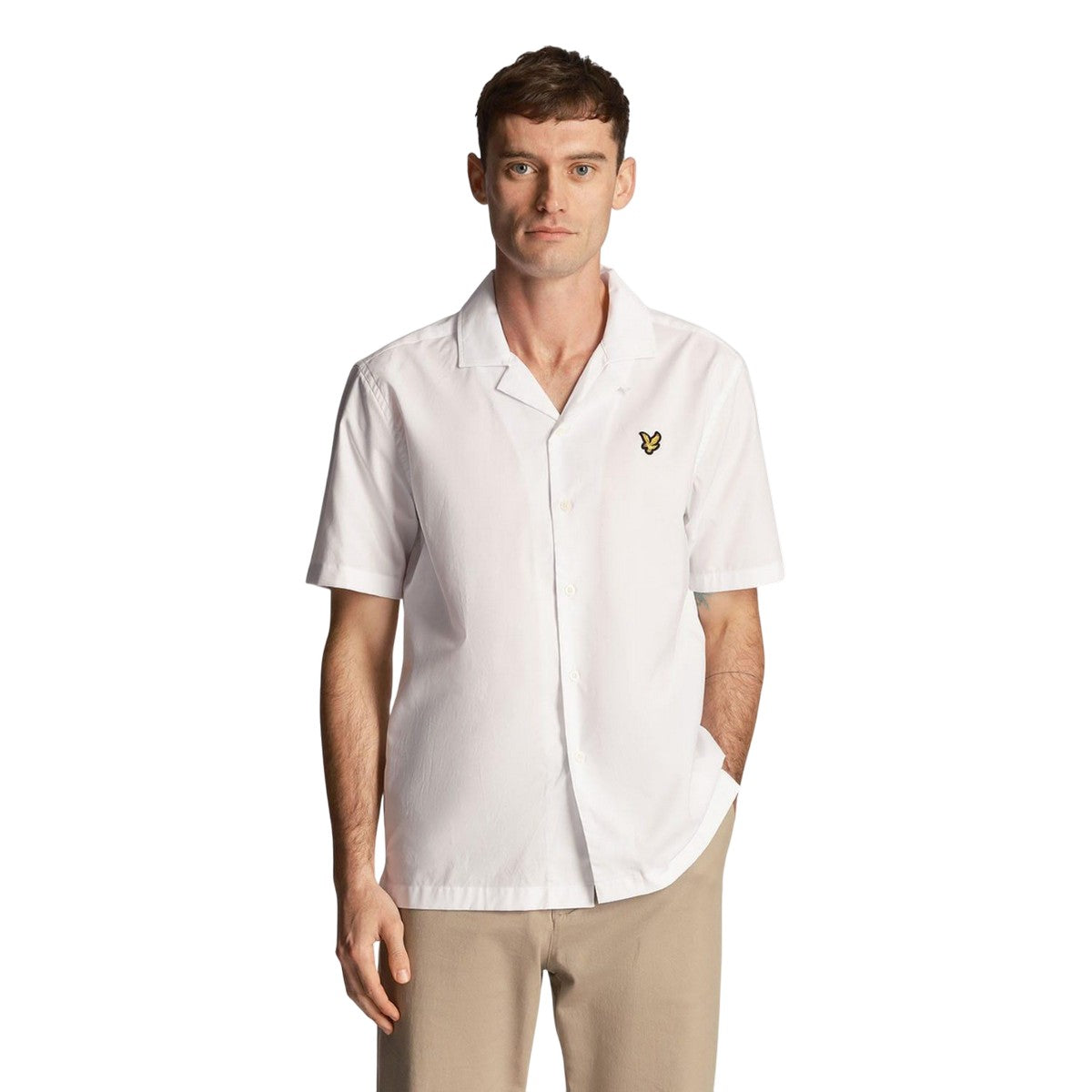 White - Lifestyle - Lyle & Scott Mens Resort Cotton Poplin Shirt