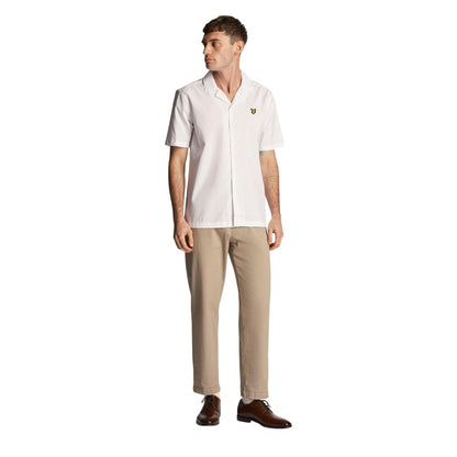 White - Pack Shot - Lyle & Scott Mens Resort Cotton Poplin Shirt
