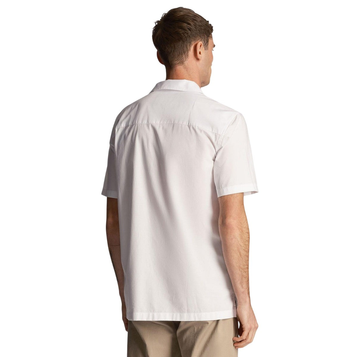 White - Back - Lyle & Scott Mens Resort Cotton Poplin Shirt